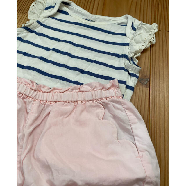 babyGAP(ベビーギャップ)のGAP 女の子　夏服　ベビー服　ロンパース　かぼちゃパンツ キッズ/ベビー/マタニティのベビー服(~85cm)(ロンパース)の商品写真