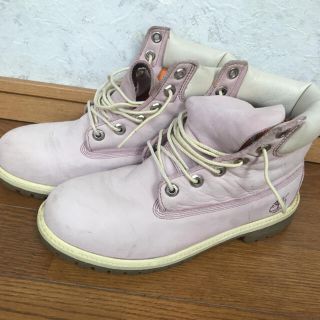 ティンバーランド(Timberland)のティンバーランド　ブーツ　ピンク　23.5 24(ブーツ)