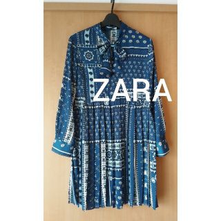 ザラ(ZARA)のZARA★ミックス柄素敵なプリーツワンピース(ひざ丈ワンピース)