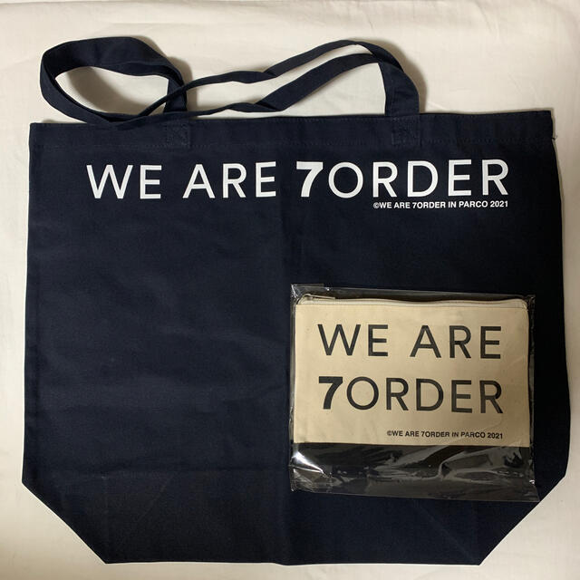 アイドルグッズWE ARE 7ORDER IN PARCO ポーチS トートバッグ ネイビー