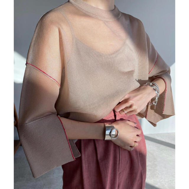 【CLANE】クラネ SEE-THROUGH LINE KNIT TOPS 【CLANE】クラネ SEE-THROUGH LINE KNIT TOPS