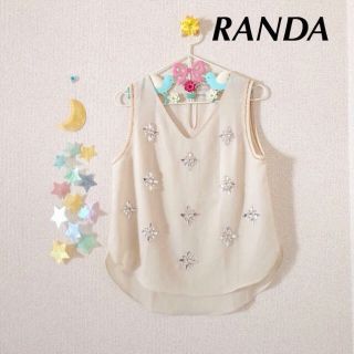 ランダ(RANDA)のRANDA♡フラワービジュータンク(タンクトップ)