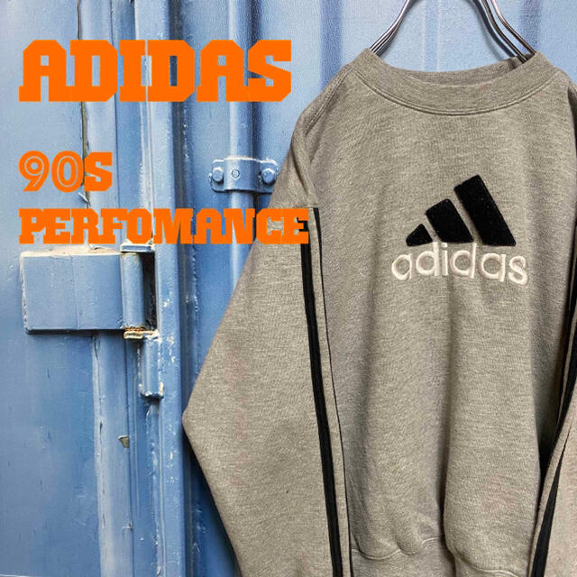 90s アディダス　ボロスウェット　adidas　　万国タグ　ビッグロゴ