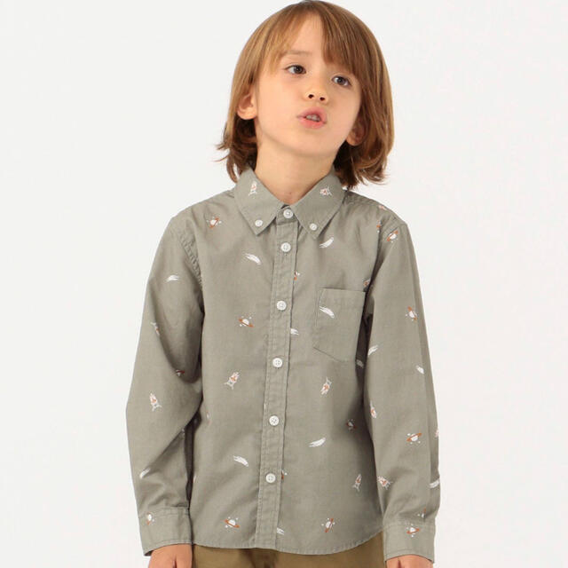 SHIPS(シップス)のSHIPS KIDS:宇宙柄 ボタンダウン シャツ 【110】 キッズ/ベビー/マタニティのキッズ服男の子用(90cm~)(ブラウス)の商品写真