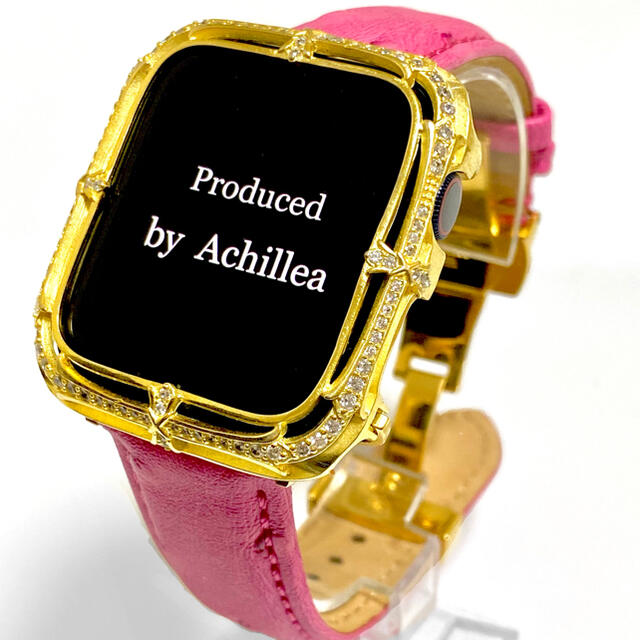 アップルウォッチ用カスタムダイヤカバーベルトセット　シルバー925 レディースのファッション小物(腕時計)の商品写真