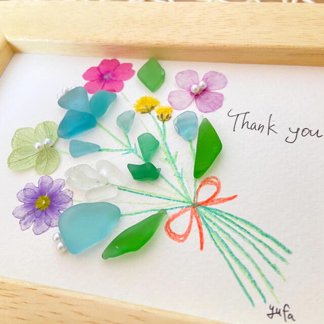 soldout【感謝を伝える写真立て】❃yufa シーグラスアート ☘︎母の日の通販 by petit me☻'s shop|ラクマ soldout【感謝を伝える写真立て】❃yufa シーグラスアート ☘︎母の日の通販 by petit me☻'s shop|ラクマ