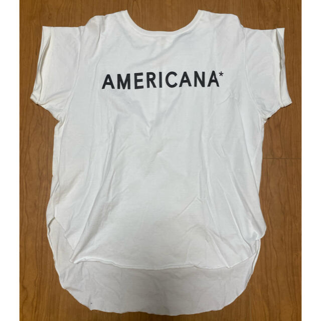 AMERICANA(アメリカーナ)の値下げしました。Americana❗️半袖カットソー、後ろジップ💕サイズフリー レディースのトップス(カットソー(半袖/袖なし))の商品写真