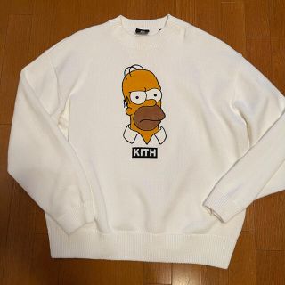 シュプリーム(Supreme)のkith simpsons ニット　Lサイズ　White(ニット/セーター)