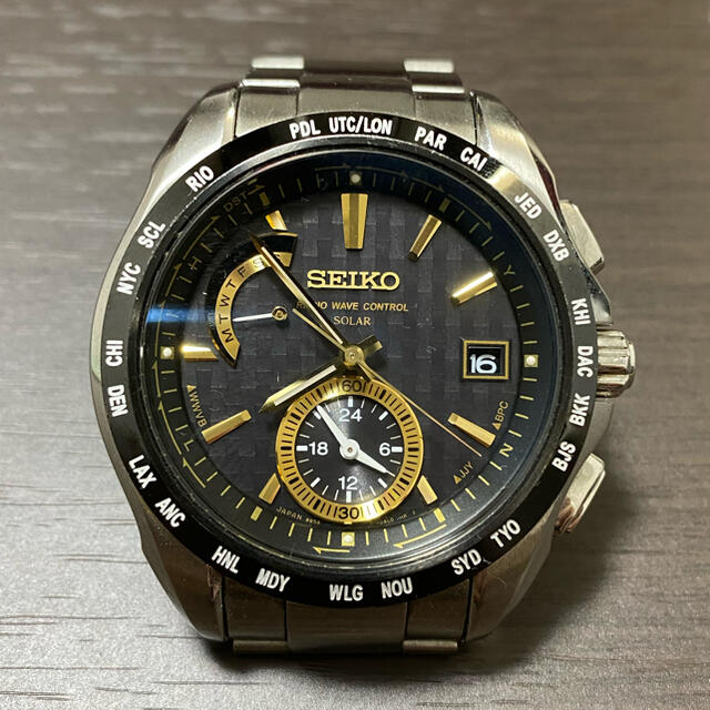 【希少】SEIKO ブライツ ワールドタイムソーラー 電波時計(美品)