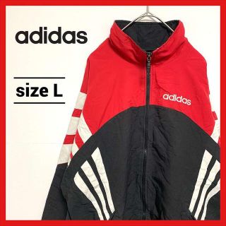 アディダス(adidas)の90s 古着 アディダス ナイロンジャケット オーバーサイズ ワンポイントロゴ(ナイロンジャケット)