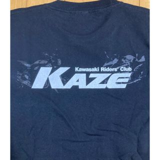 カワサキ - カワサキ KAZE バックプリント Tシャツ ブラック Lサイズの