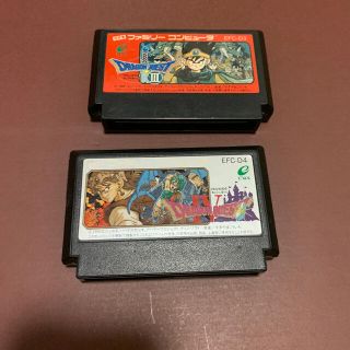 ファミリーコンピュータ(ファミリーコンピュータ)のファミコン　ドラゴンクエスト3&4セット(家庭用ゲームソフト)