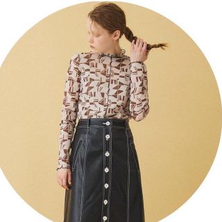 ステュディオス(STUDIOUS)のinella tile print sheer tops(カットソー(長袖/七分))