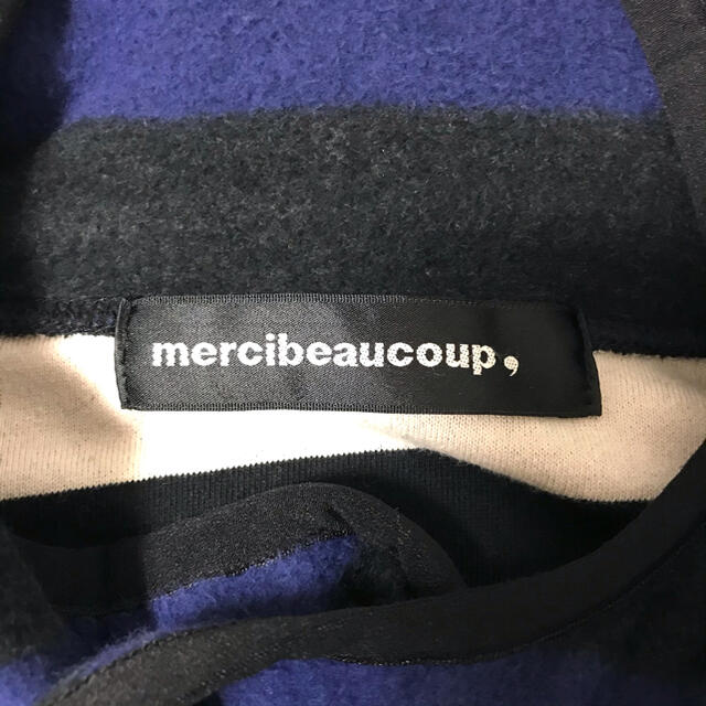 mercibeaucoup(メルシーボークー)の定2.3万　メルシーボークー　ボーダー柄コットン起毛素材ダッフルコート3 メンズのジャケット/アウター(ダッフルコート)の商品写真