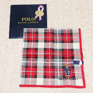 ポロラルフローレン(POLO RALPH LAUREN)の《未使用》POLO RALPH LAUREN クマ刺繍ハンカチ(ハンカチ)