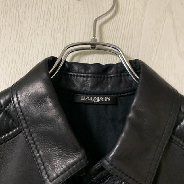 BALMAIN(バルマン)のBALMAIN バルマン ショートスリーブ レザーシャツジャケット  メンズのジャケット/アウター(レザージャケット)の商品写真