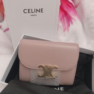 CELINE(セリーヌ)トリオンフ　ミニ財布 ヴィンテージピンク／新品未使用