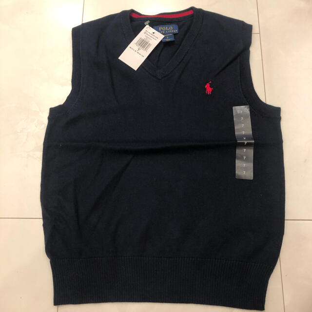 POLO RALPH LAUREN(ポロラルフローレン)の新品・未使用　ラルフローレン  ニット　ベスト　7 130cm 入学式セット キッズ/ベビー/マタニティのキッズ服男の子用(90cm~)(ニット)の商品写真