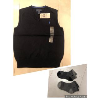 ポロラルフローレン(POLO RALPH LAUREN)の新品・未使用　ラルフローレン  ニット　ベスト　6 120cm 入学式セット(ニット)