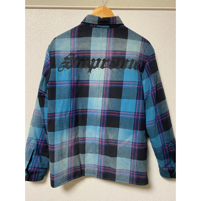 定価以下　supreme quilted flannel shirt