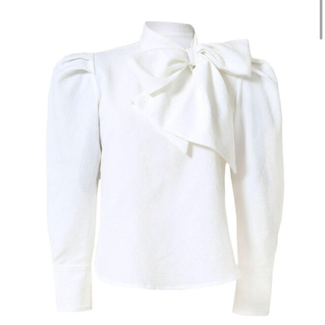 Bibiy. ribbon cuffs blouse -white- ブラウス - シャツ/ブラウス(長袖 ...