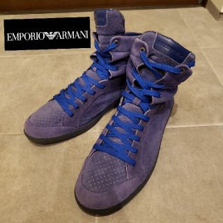 EMPORIO ARMANI メンズ　スニーカー　ブルー×レッド　新品未使用