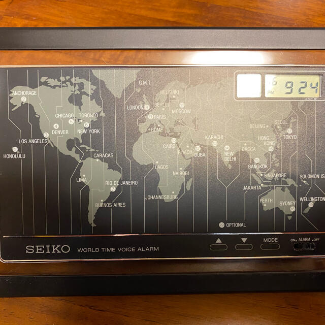 SEIKO(セイコー)のSEIKO WORLD TIME VOICE ALARM インテリア/住まい/日用品のインテリア小物(置時計)の商品写真