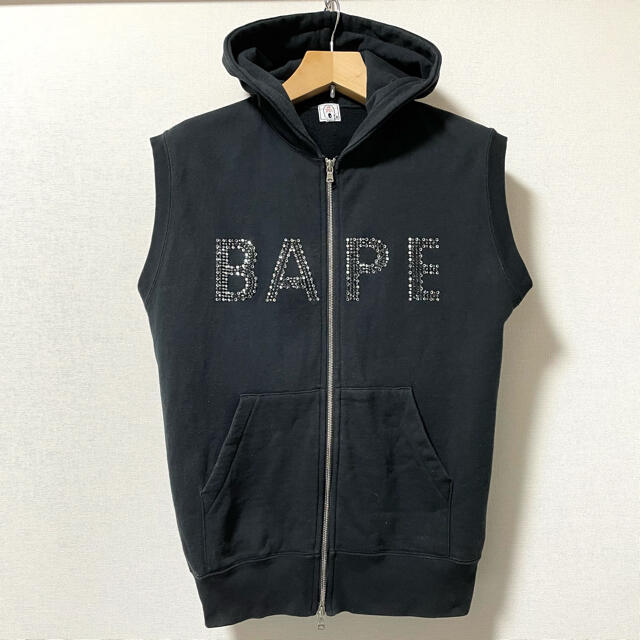 A Bathing Ape ラインストーン ノースリーブパーカー NIGO期 最高の