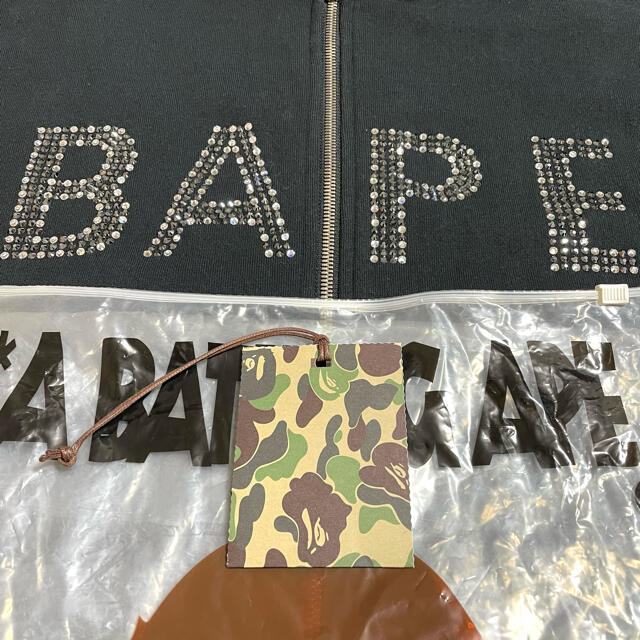 A BATHING APE エイプ　スワロフスキー　ラインストーントレーナー　S