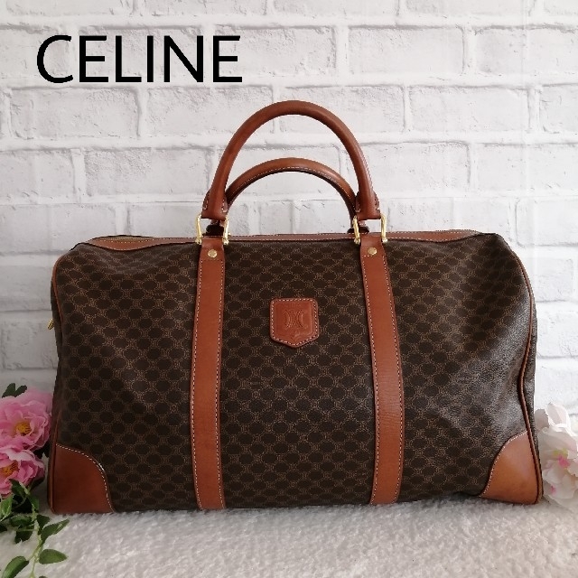 celine(セリーヌ)のCELINEセリーヌ♥マカダム　ボストンバッグ　ブラウン レディースのバッグ(ボストンバッグ)の商品写真