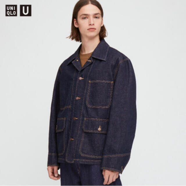 新品 20AW UNIQLO U ユニクロU デニムジャケット L 435125 メンズのジャケット/アウター(Gジャン/デニムジャケット)の商品写真