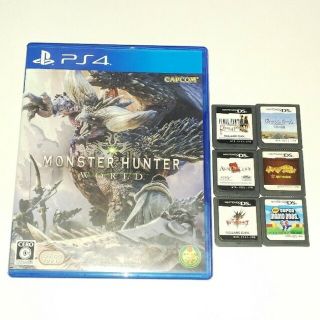 モンスターハンターワールド+DSソフト６本セットまとめ売り(携帯用ゲームソフト)