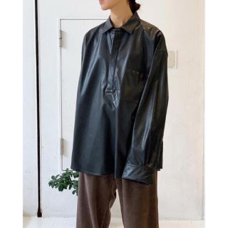 stein OVERSIZED PULL OVER SHIRT・LEATHER(シャツ)