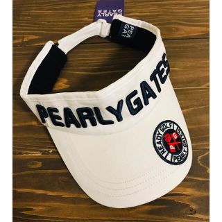 PEARLY GATES - 【新品】パーリーゲイツ サンバイザー 白の通販 by PEARLY GATES - 【新品】パーリーゲイツ サンバイザー 白の通販 by