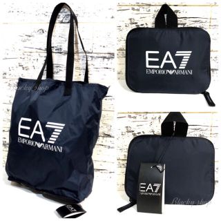 エンポリオアルマーニ(Emporio Armani)の【未使用】EA7 エンポリオアルマーニ ナイロン トートバッグ エコバッグ 紺(トートバッグ)