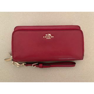 コーチ(COACH)のcoach コーチ　長財布　レッド(財布)