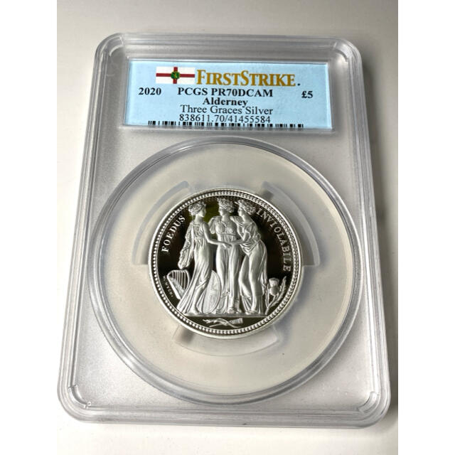2020年 スリーグレイセス 2オンス 5ポンド 銀貨 PR70 PCGS 2020年 スリーグレイセス 2オンス 5ポンド 銀貨 PR70 PCGS