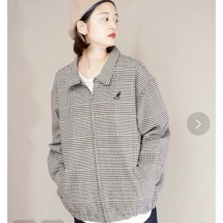 カンゴール(KANGOL)のsomi様専用【KANGOL】ジップブルゾン　スウィングトップ　ブラックチェック(ブルゾン)