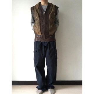 VINTAGE Life-JK Design Leather Vest(ベスト)