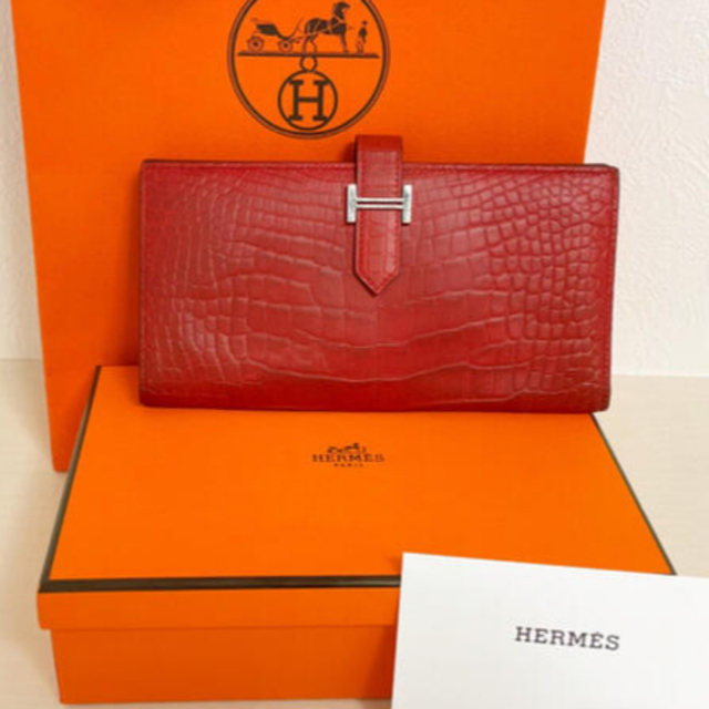 新着 Hermes - HERMES ♥ クロコ　べアンスフレ 財布