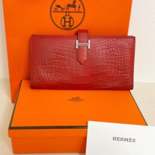 エルメス(Hermes)のHERMES ♥ クロコ　べアンスフレ(財布)