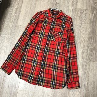 トップショップ(TOPSHOP)の◎TOPSHOP　トップショップ　チェックネルシャツ　赤系　美品(シャツ/ブラウス(長袖/七分))