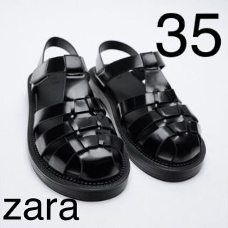 ザラ(ZARA)の希少サイズ‼️  ZARA フラットケージサンダル　35(サンダル)