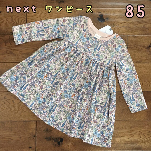 NEXT(ネクスト)のハル様専用◎新品♡next♡長袖ワンピース　ボタニカル花柄　85 他一点 キッズ/ベビー/マタニティのベビー服(~85cm)(ワンピース)の商品写真