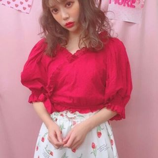 スワンキス(Swankiss)のスワンキス♡パフスリーブ　シャツ(シャツ/ブラウス(半袖/袖なし))