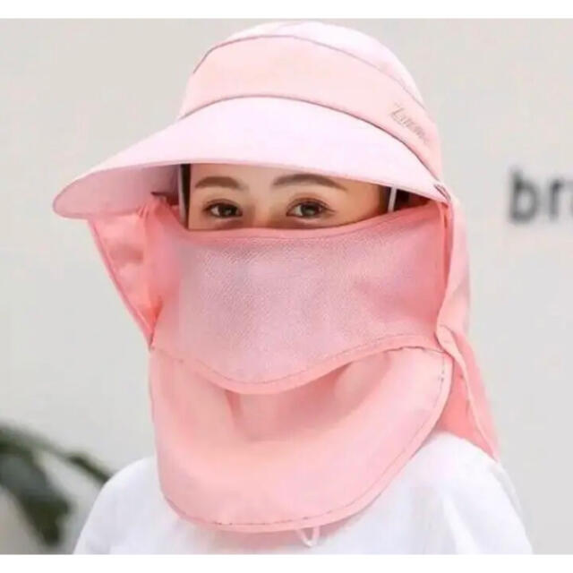 【ピンク】大人気!!4way♡uvカット帽子 サンバイザー メンズの帽子(サンバイザー)の商品写真