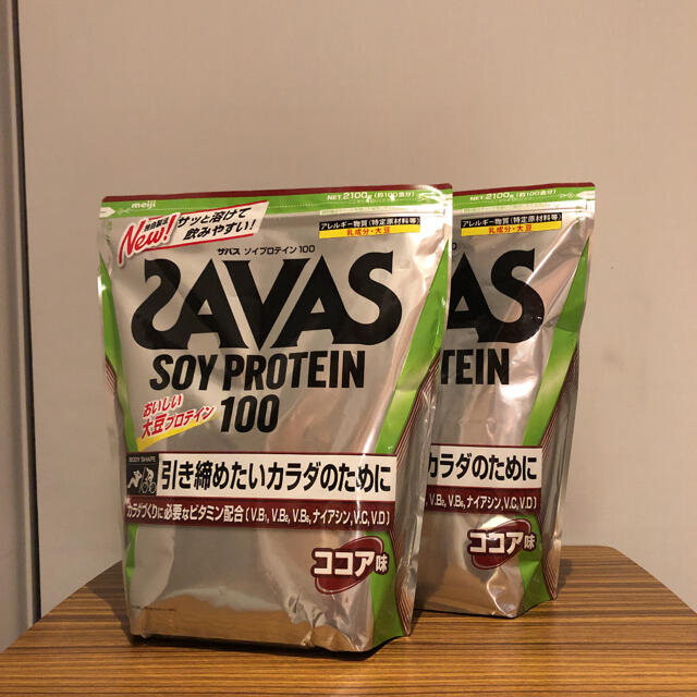 ザバス ソイプロテイン ココア味 約100食 2100g 2袋セット - プロテイン