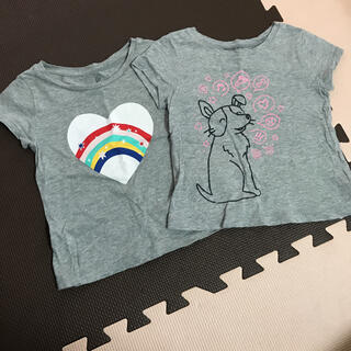 ベビーギャップ(babyGAP)のBabyGap 半袖Tシャツ 2枚セット グレー 95(Tシャツ/カットソー)
