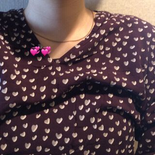 ギャップ(GAP)のgap Heart purple brown blouse❤︎(シャツ/ブラウス(長袖/七分))