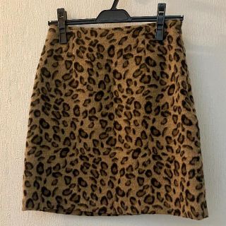 セシルマクビー(CECIL McBEE)の美品 CECIL McBEE レオパードミニスカート　ブラウン M(ミニスカート)